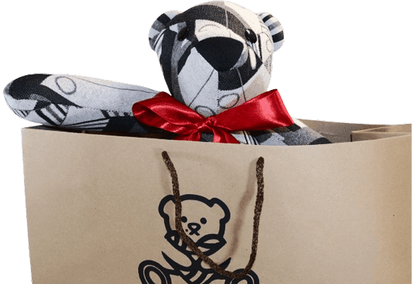 Oso de peluche con bolsa de regalo