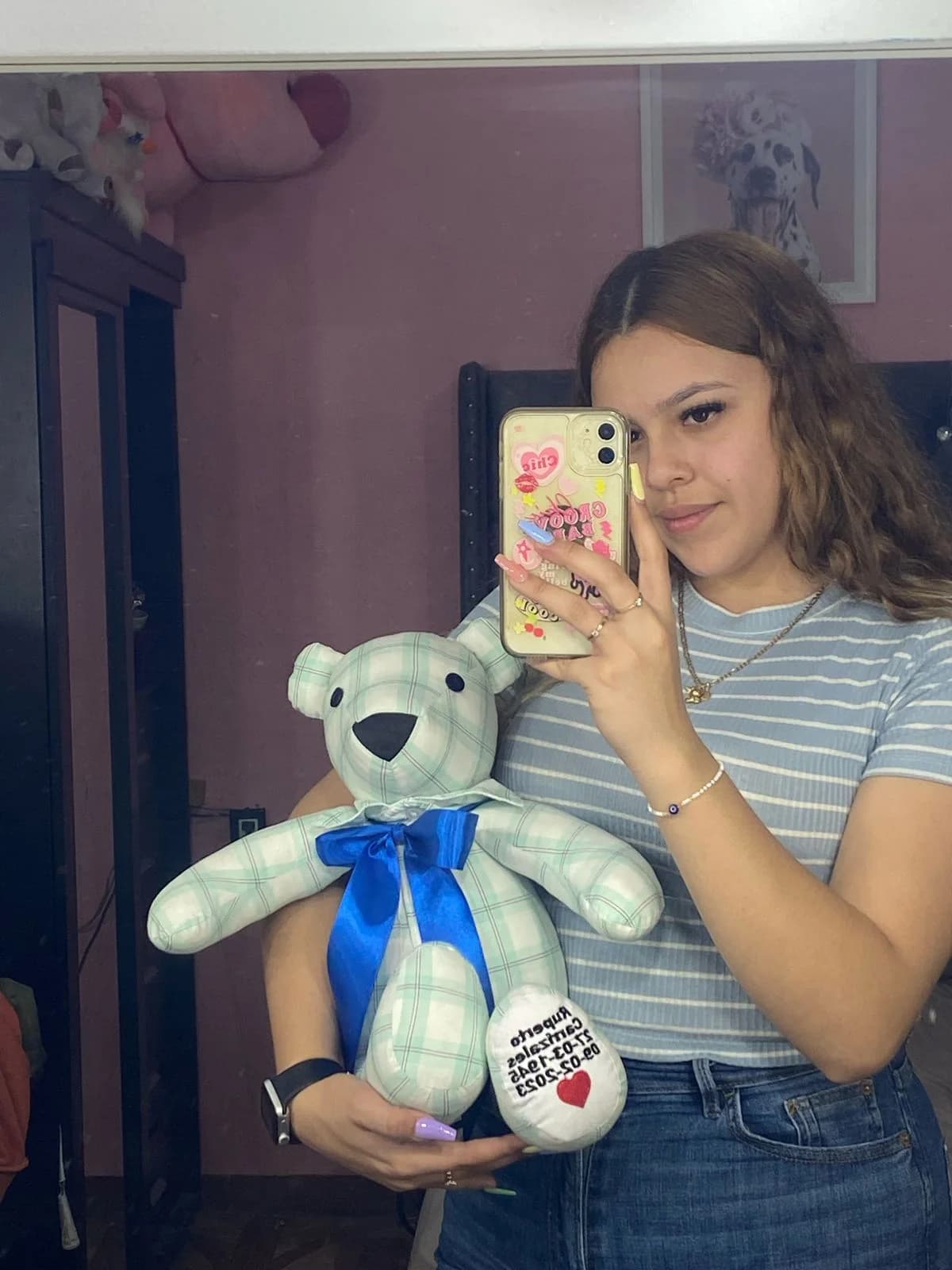 Foto de cliente con su osito personalizado 10